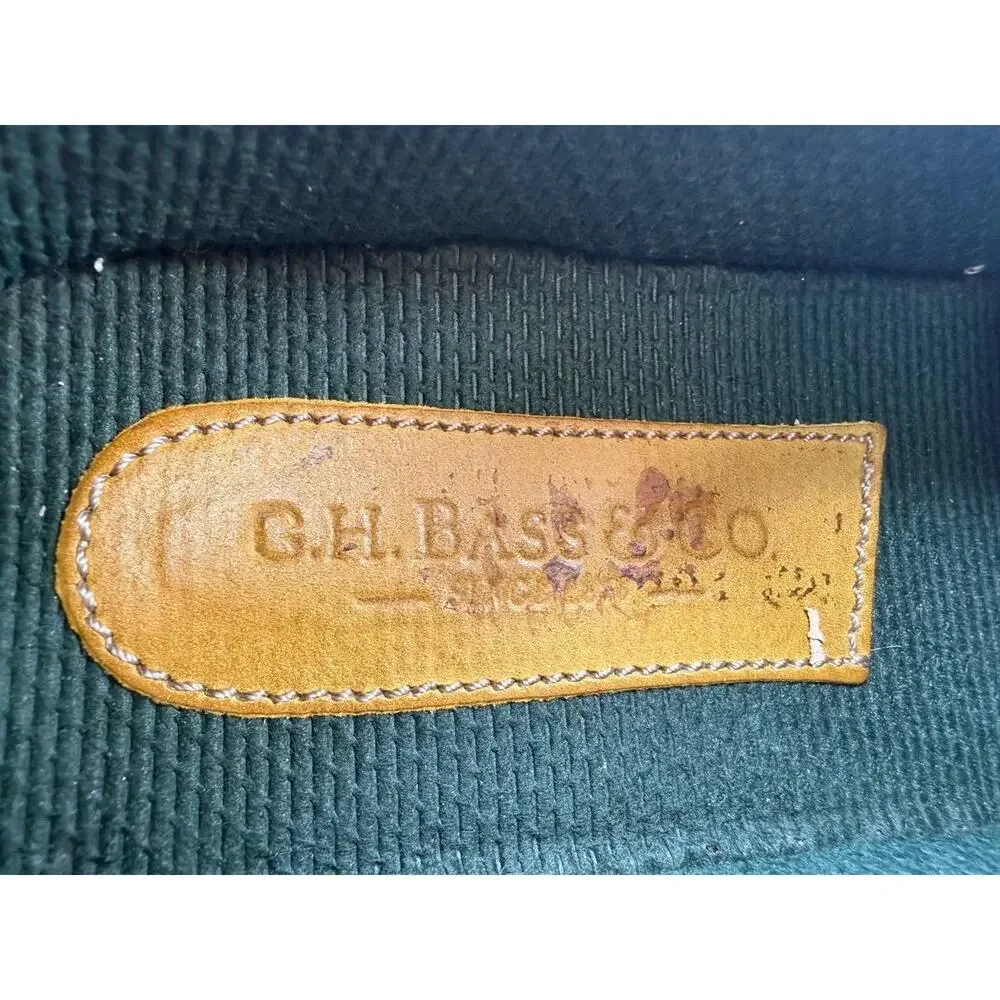 G.H. Bass & Co Men's Slip On Loafers Nubuck Leather Tan Size 9.5 M Casual Shoes
